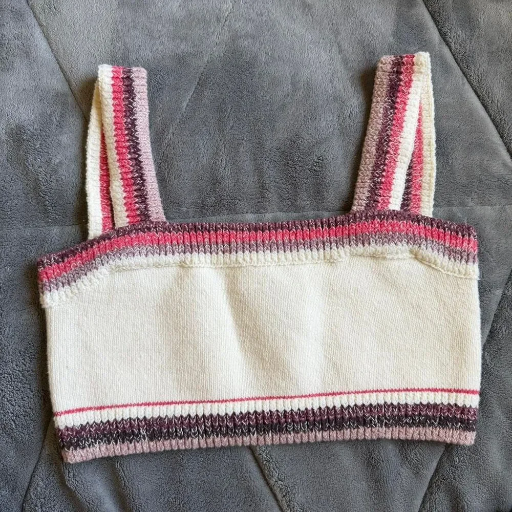Intimately Free People In The Sun Knit Brami Crop Top NEW with tags size Medium